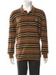 Burberry Merino Wool Striped Polo Sweater