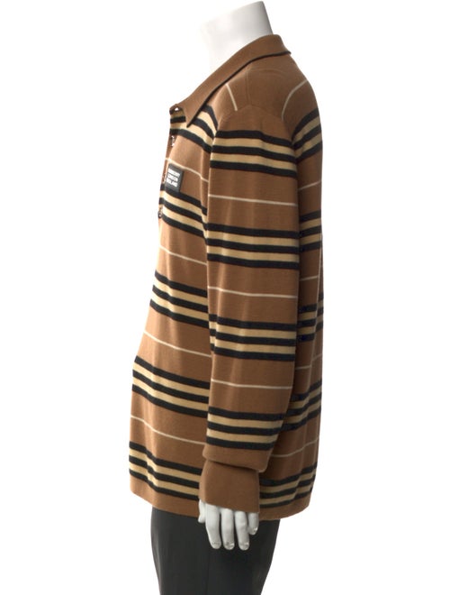 Burberry Merino Wool Striped Polo Sweater