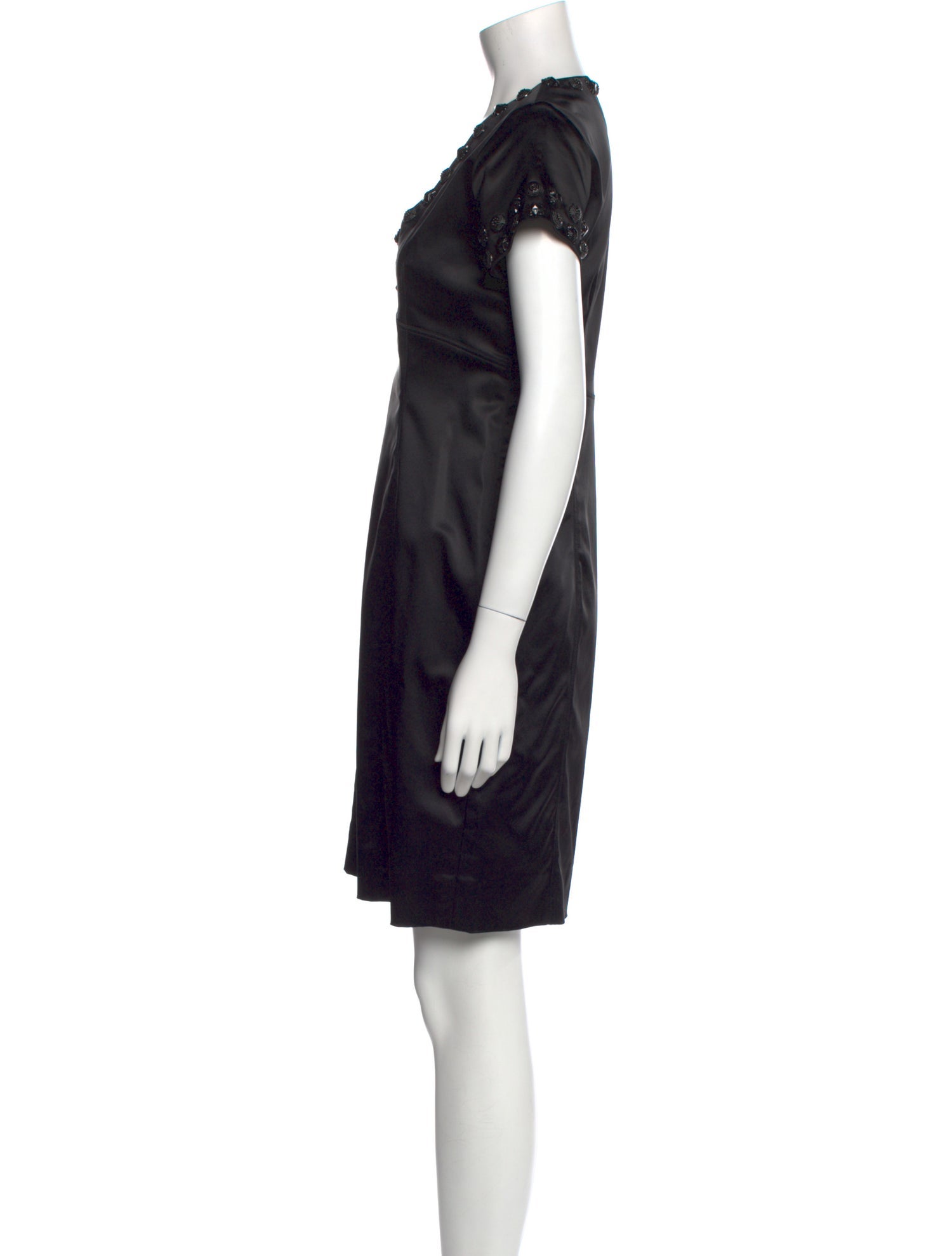 Burberry London V-Neck Knee-Length Dress