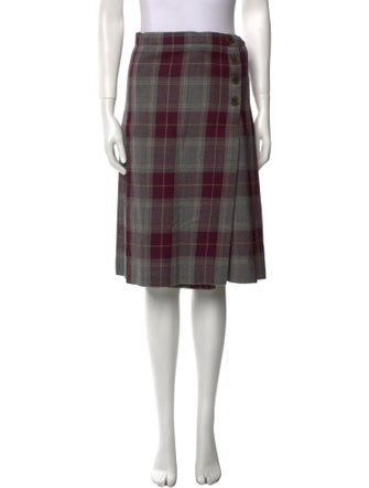 Burberry London Wool Knee-Length Skirt