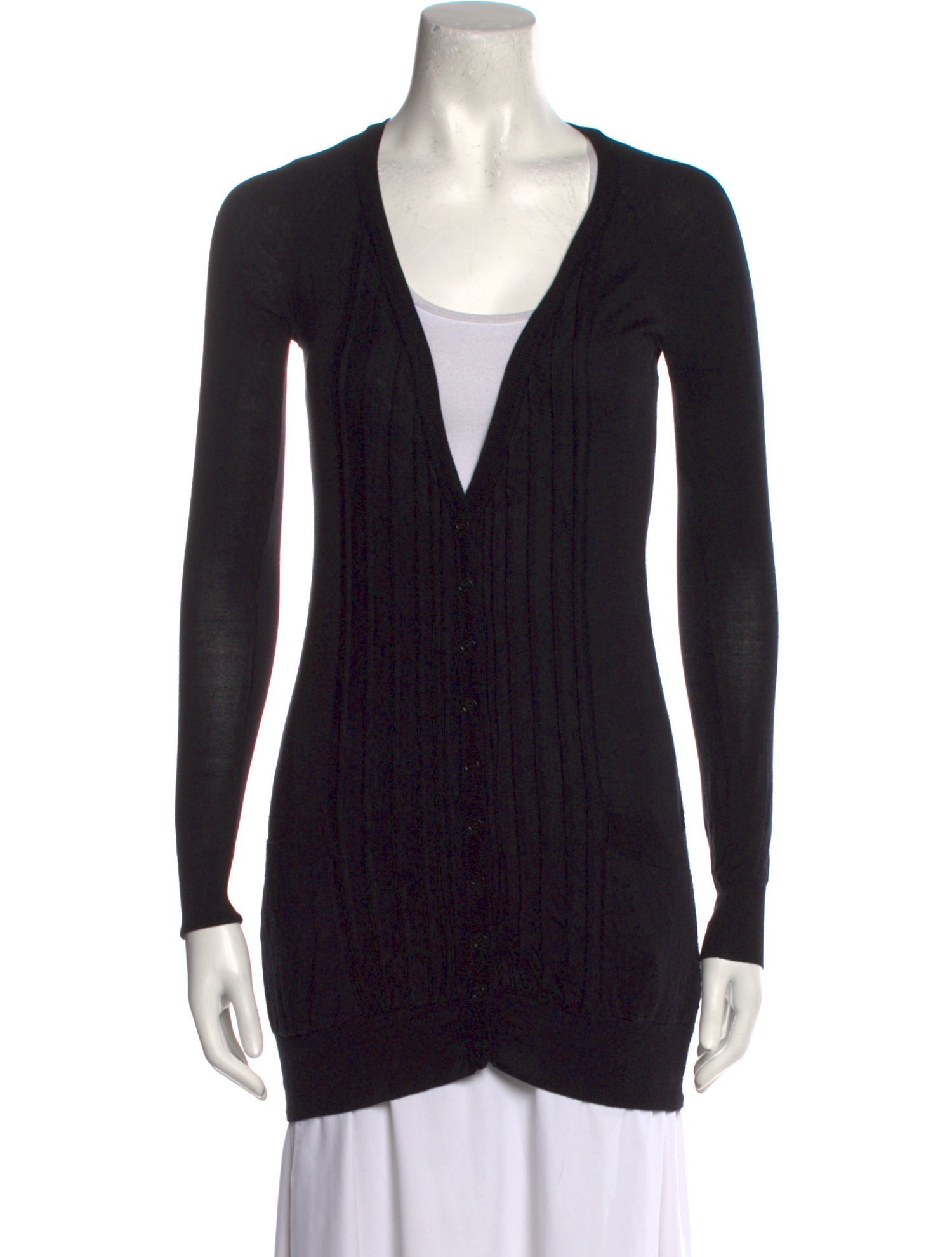 Burberry London Silk Plunge Neckline Sweater