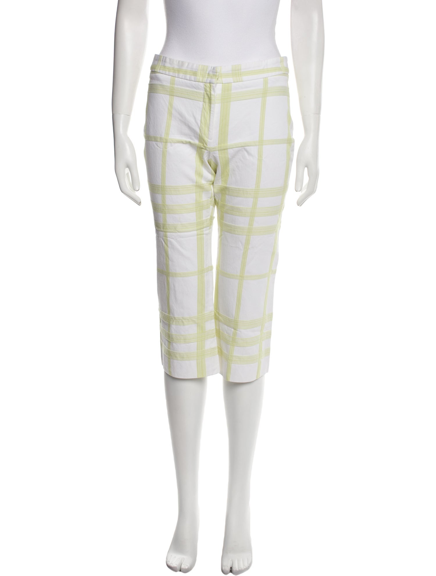 Burberry London Plaid Print Straight Leg Pants