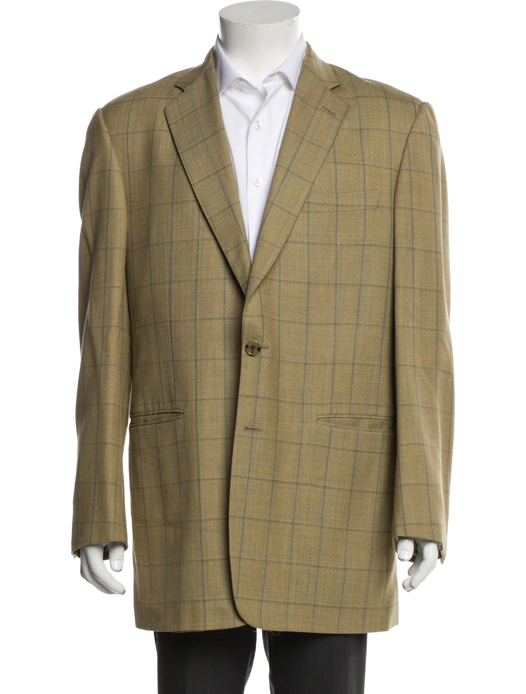Burberry London Abstract Check Wool Blazer