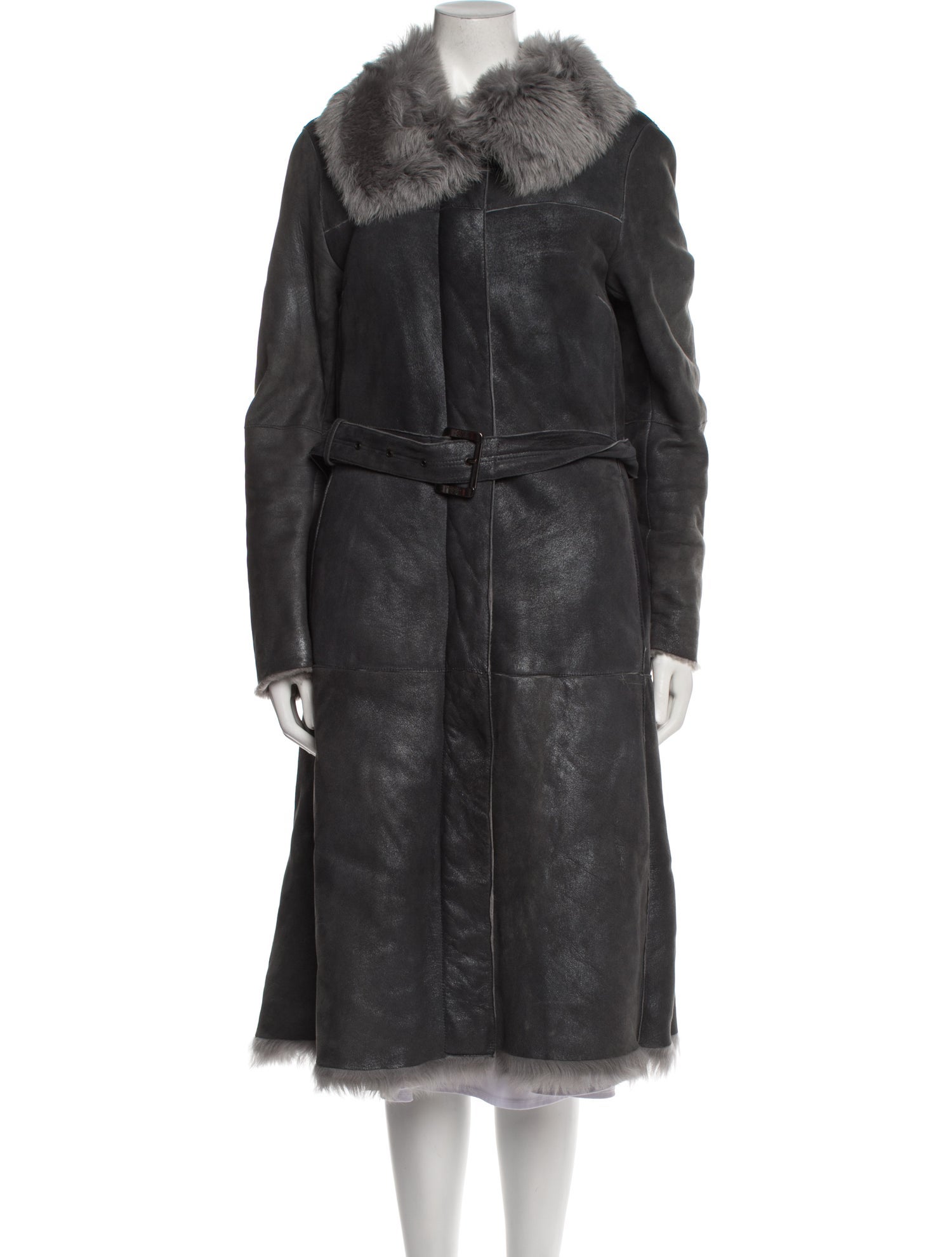 Burberry London Lambskin Faux Fur Coat