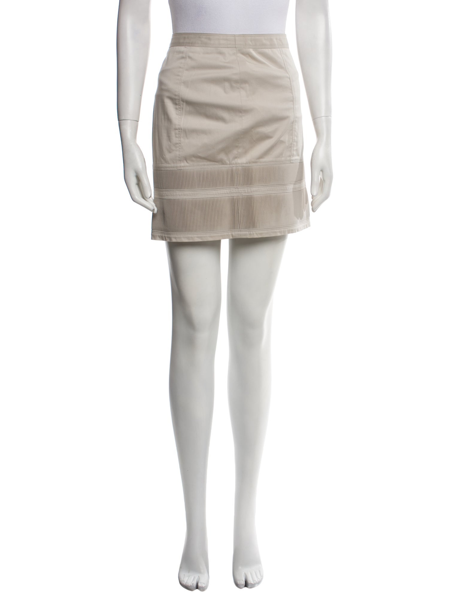 Burberry London Pleated Accents Mini Skirt