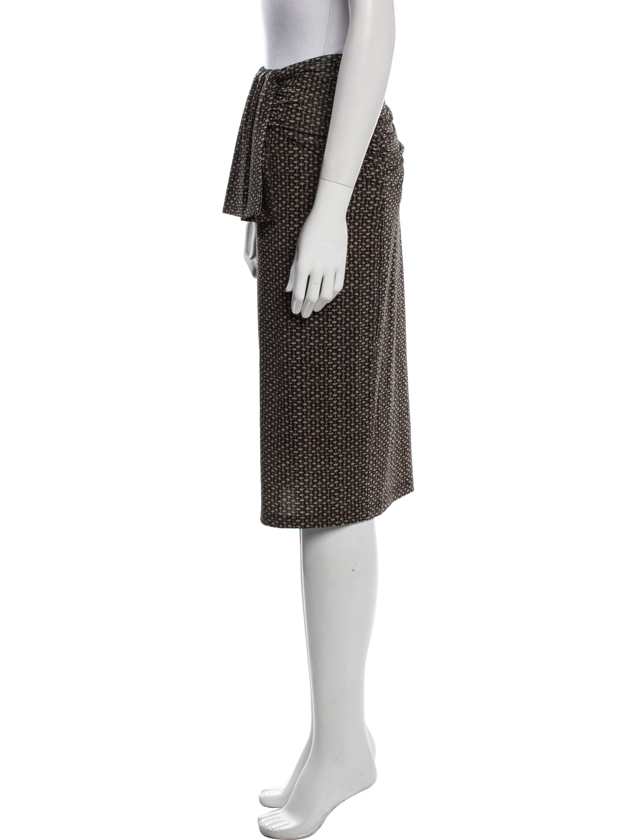 Burberry London Printed Knee-Length Skirt