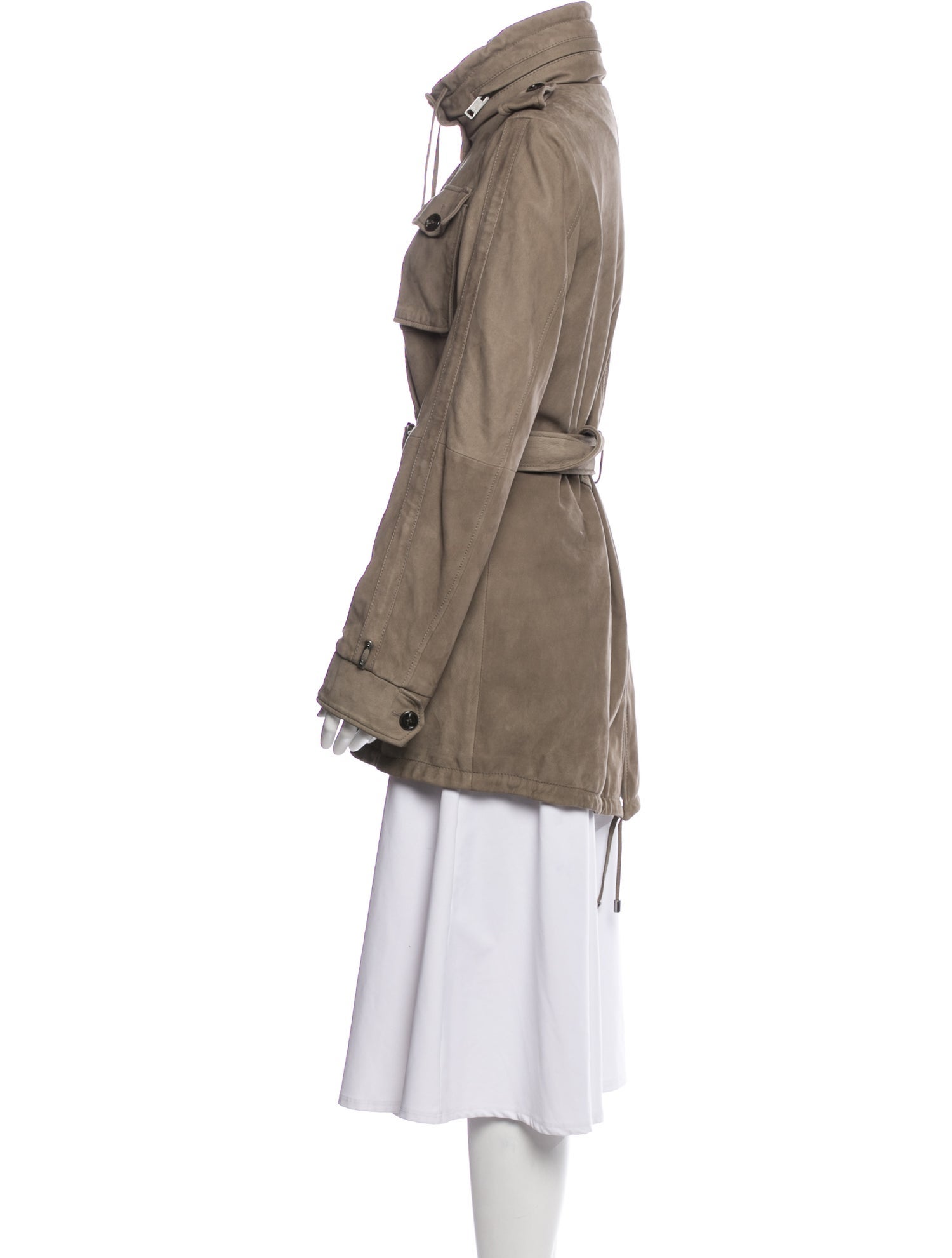 Burberry London Suede Trench Coat