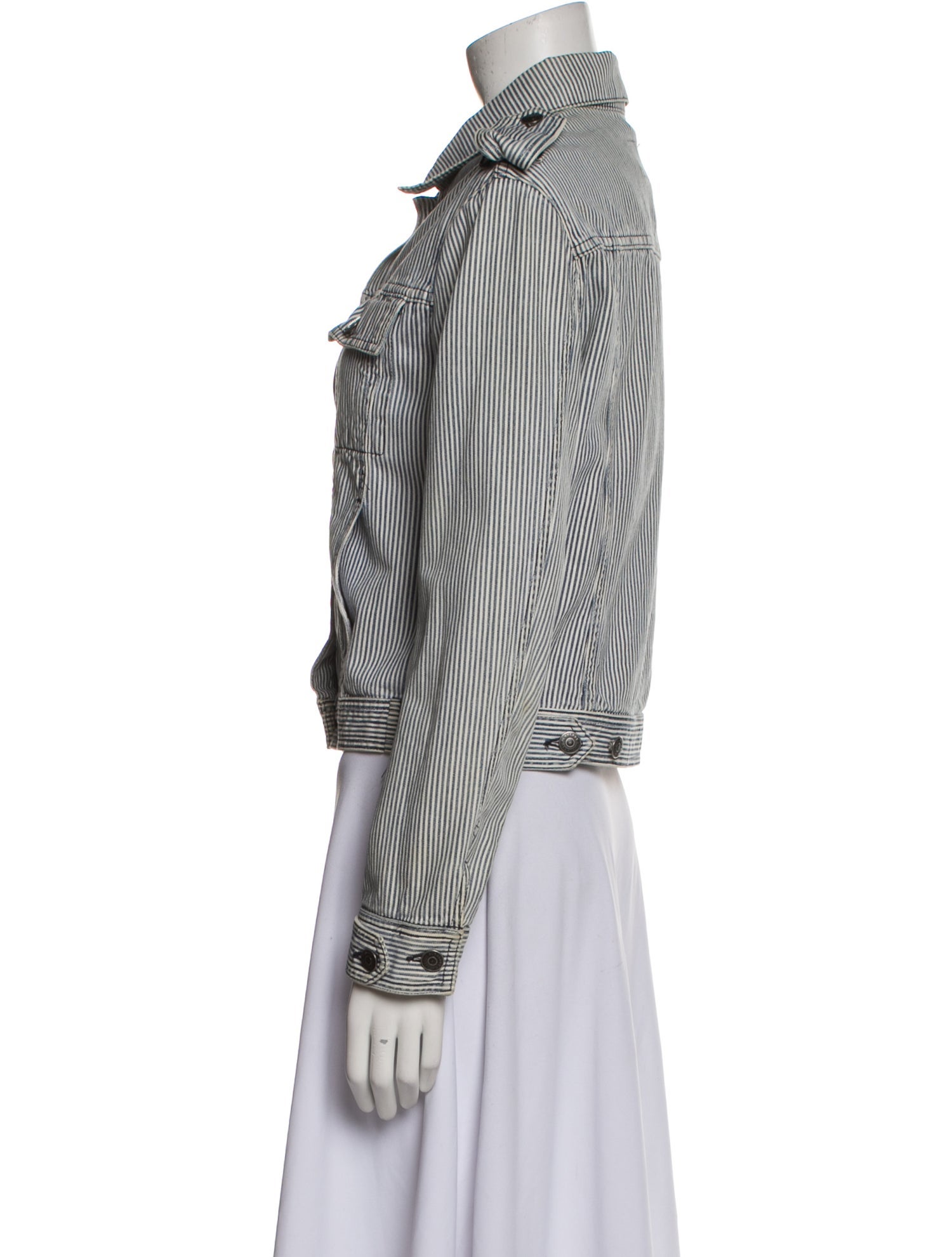 Burberry London Striped Denim Jacket