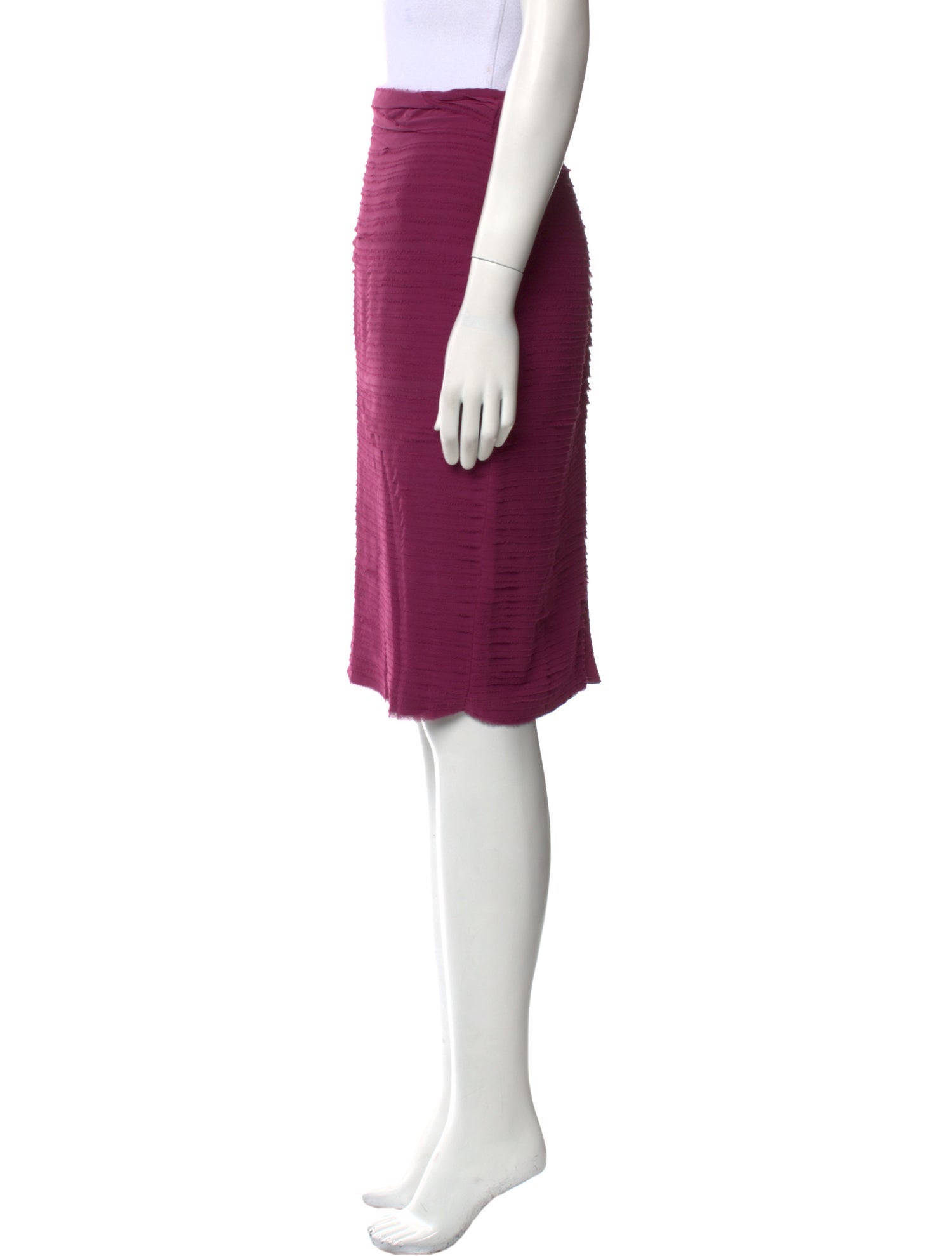 Burberry London Silk Knee-Length Skirt