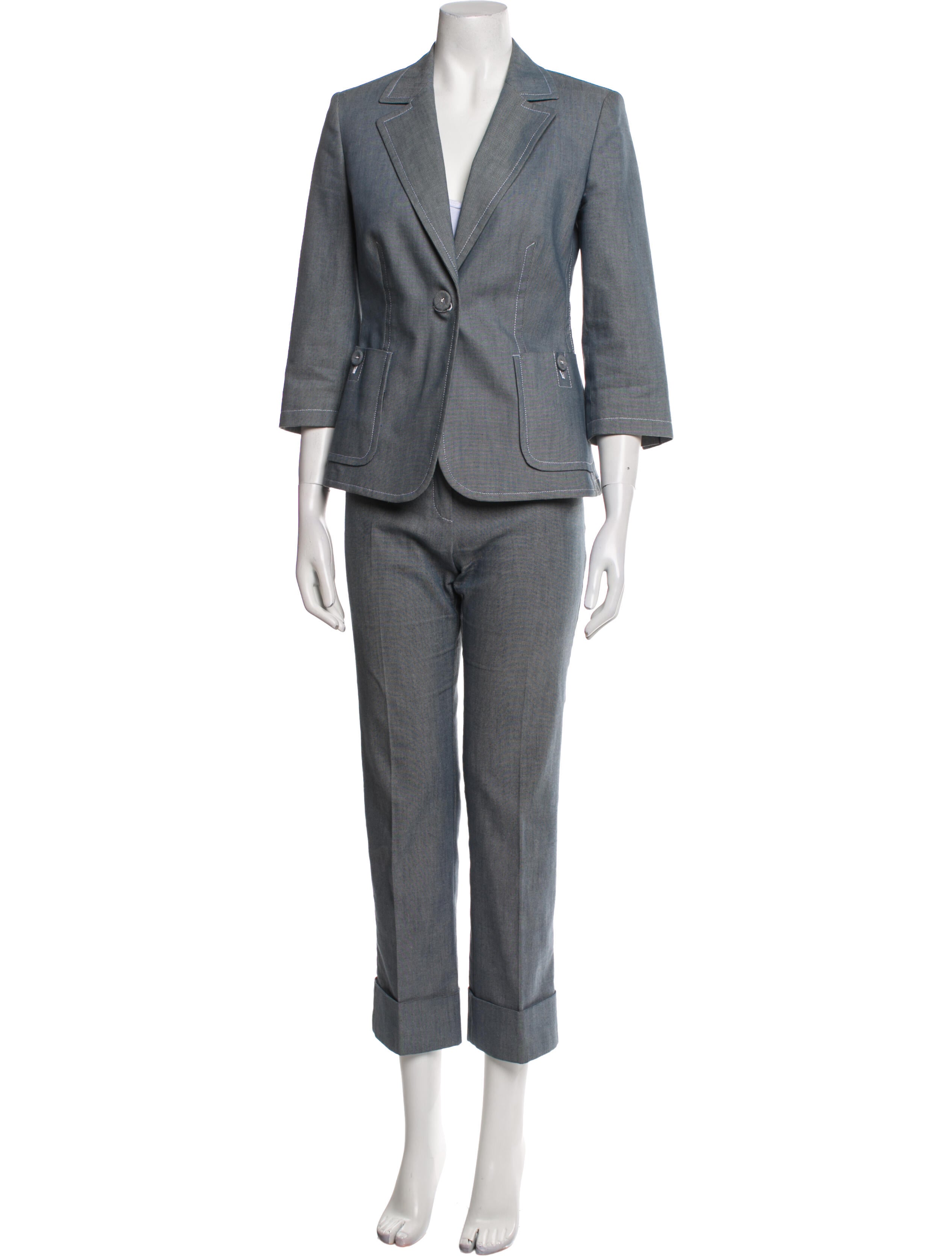 Burberry London Embroidered Accent Pantsuit