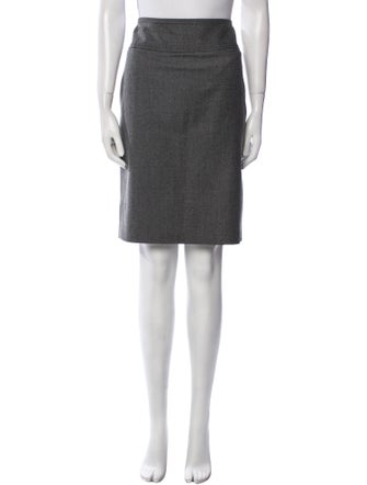 Burberry London Wool Knee-Length Skirt