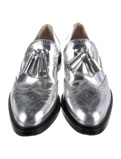 Burberry Leather Tassel Accents Mules