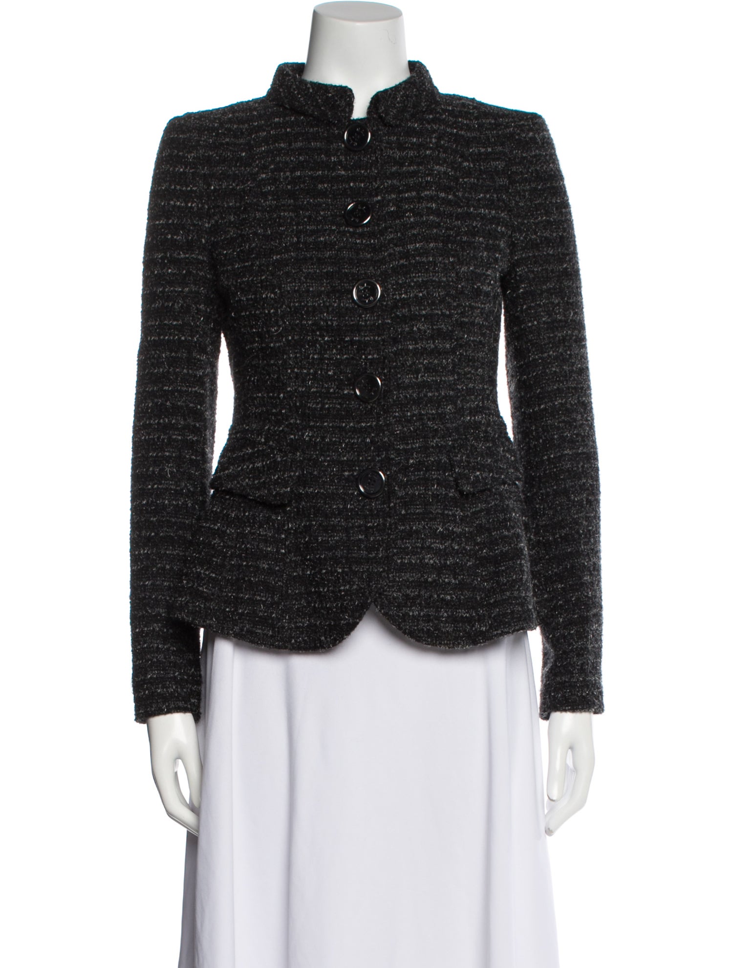 Burberry London Wool Tweed Pattern Evening Jacket