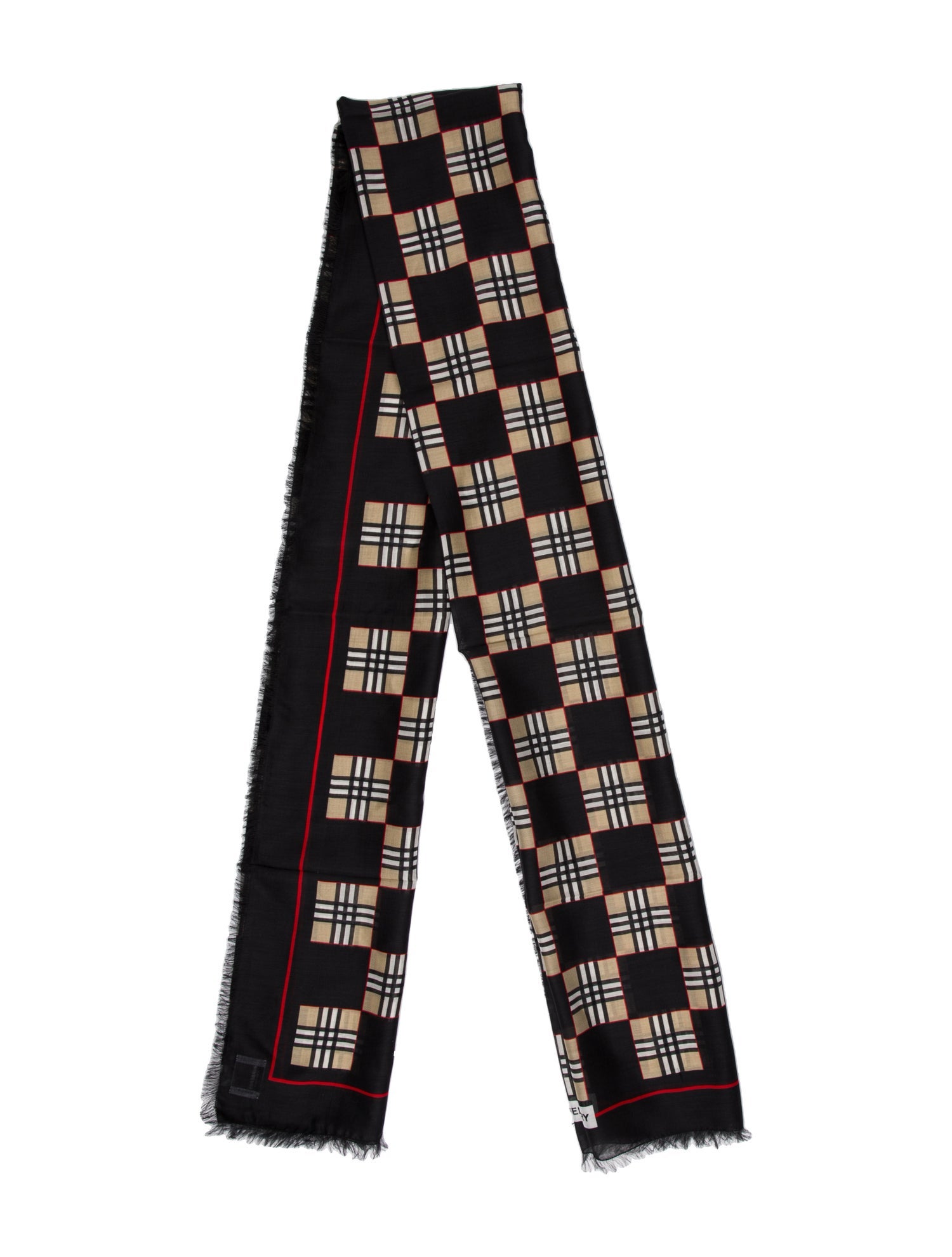Burberry Plaid Print Scarf