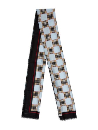 Burberry Plaid Print Scarf