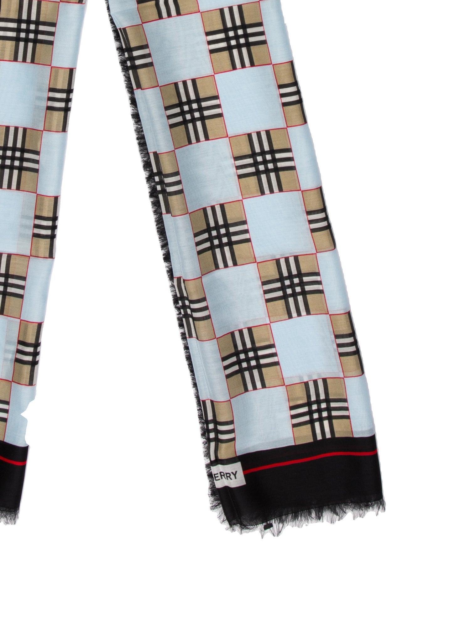 Burberry Plaid Print Scarf