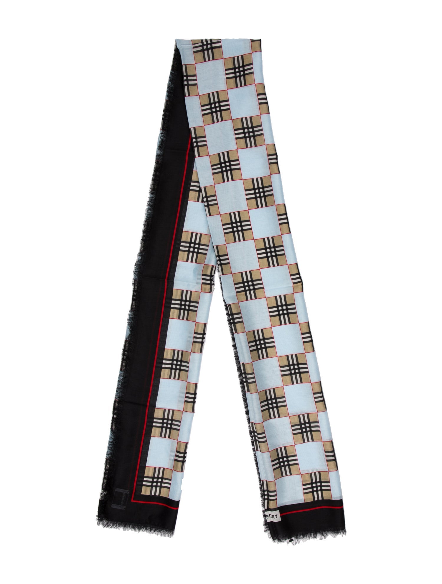 Burberry Plaid Print Scarf