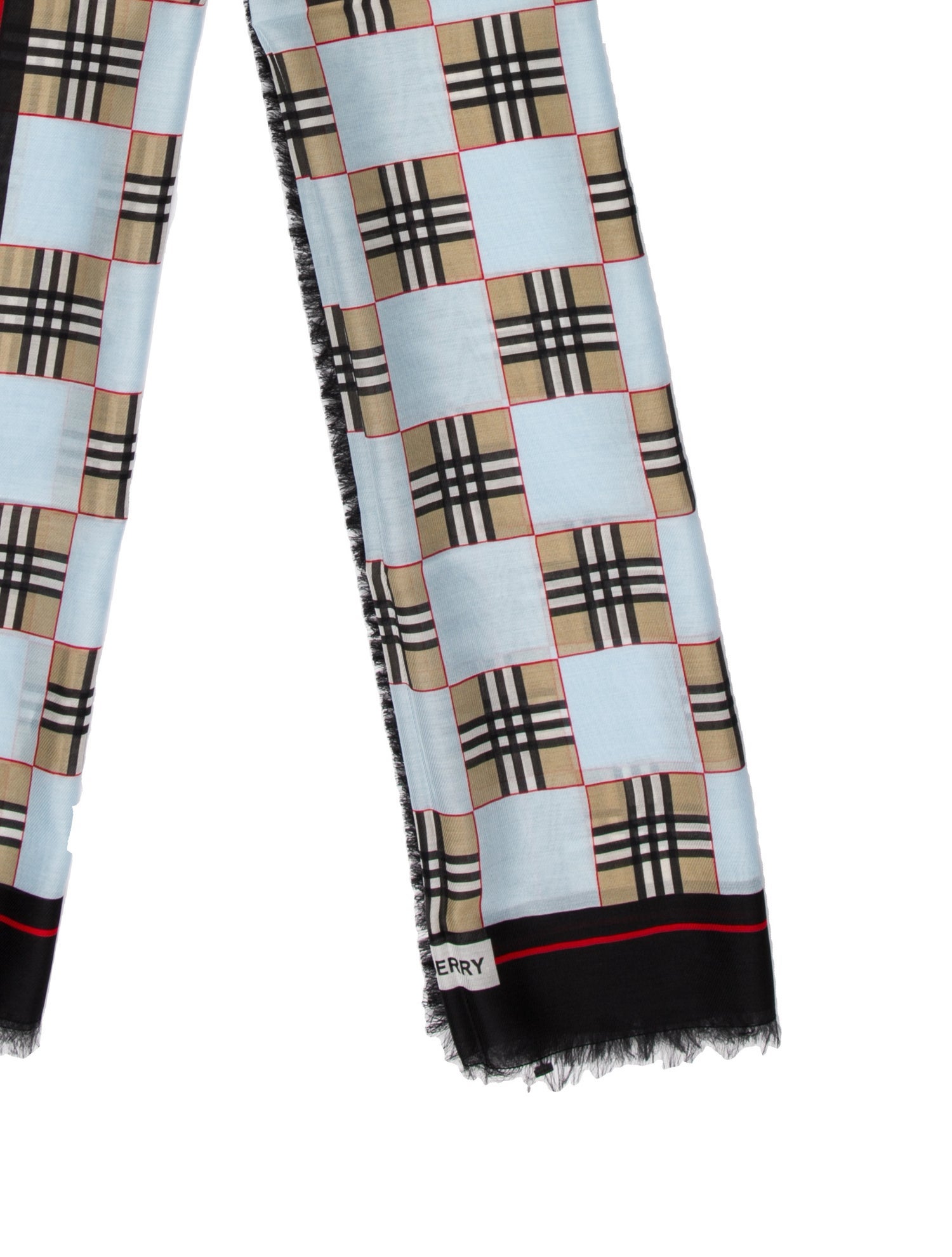 Burberry Plaid Print Scarf