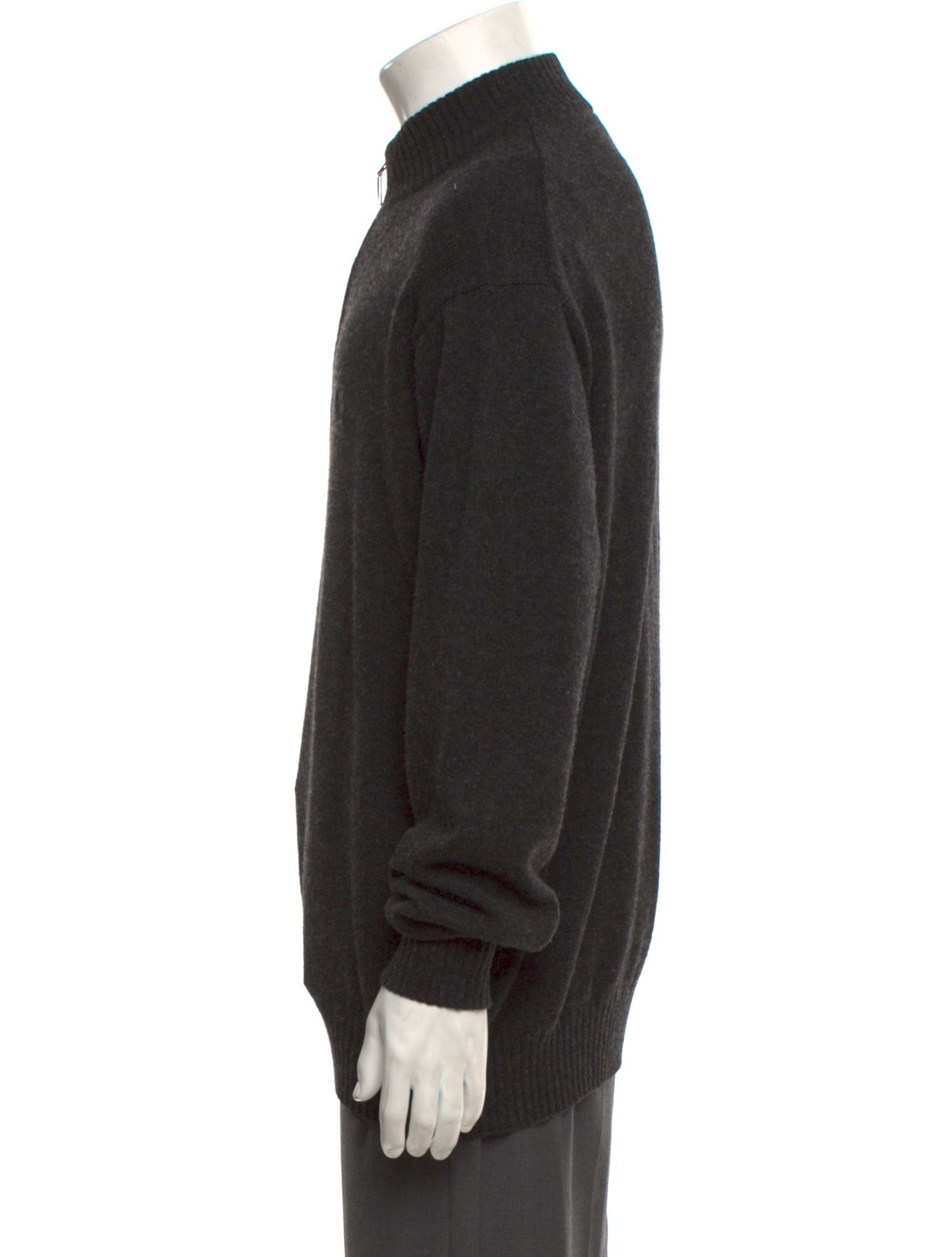 Burberry London Nova Check Pattern Lambswool Polo Sweater