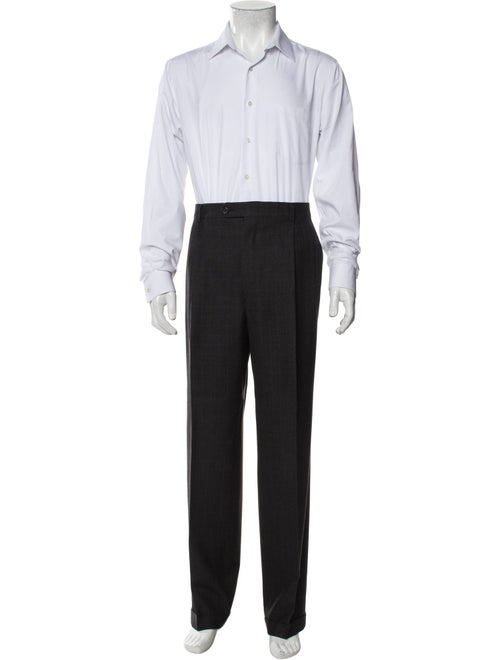 Burberry London Wool Plaid Print Two-Piece Suit