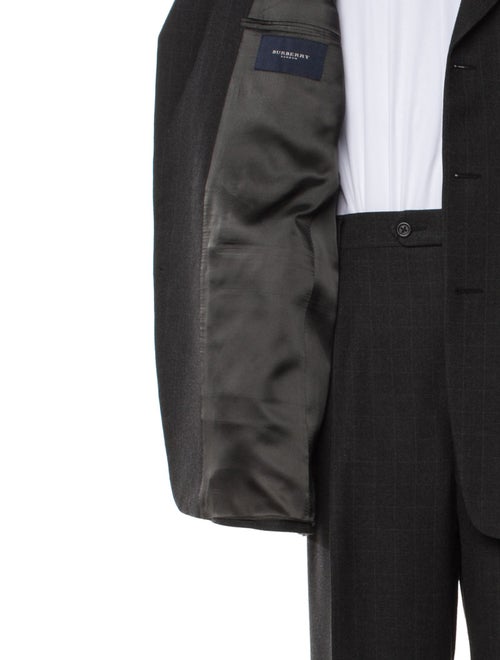 Burberry London Wool Plaid Print Two-Piece Suit