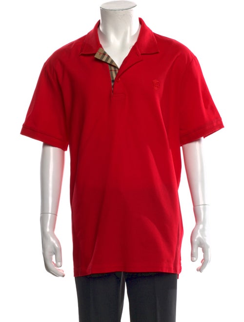 Burberry V-Neck Short Sleeve Polo Shirt