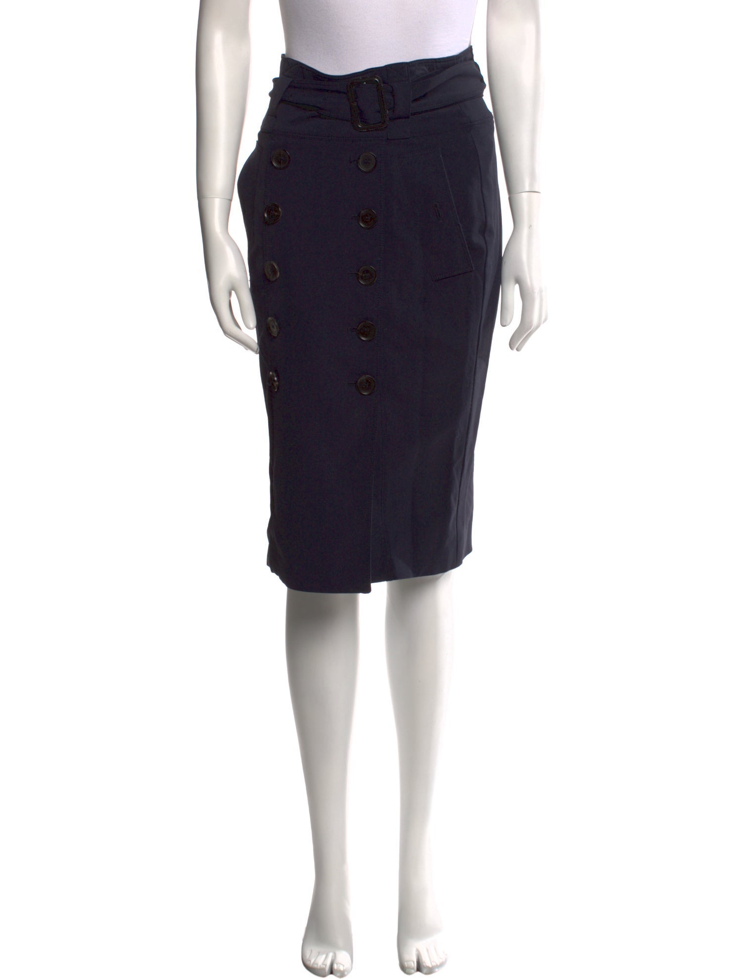 Burberry London Wool Knee-Length Skirt