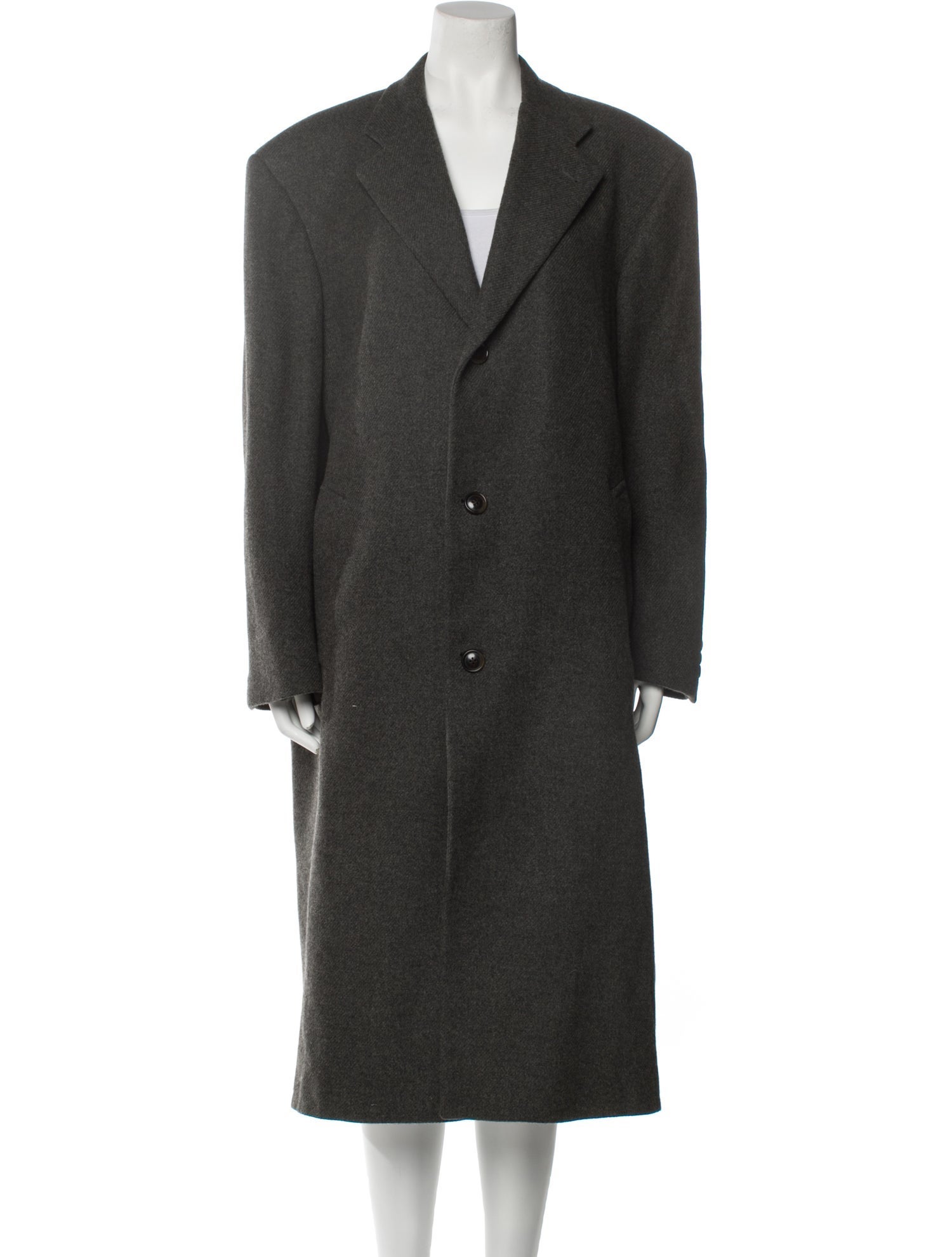 Burberry London Wool Coat - Grey Coats, Clothing - WBURL189339