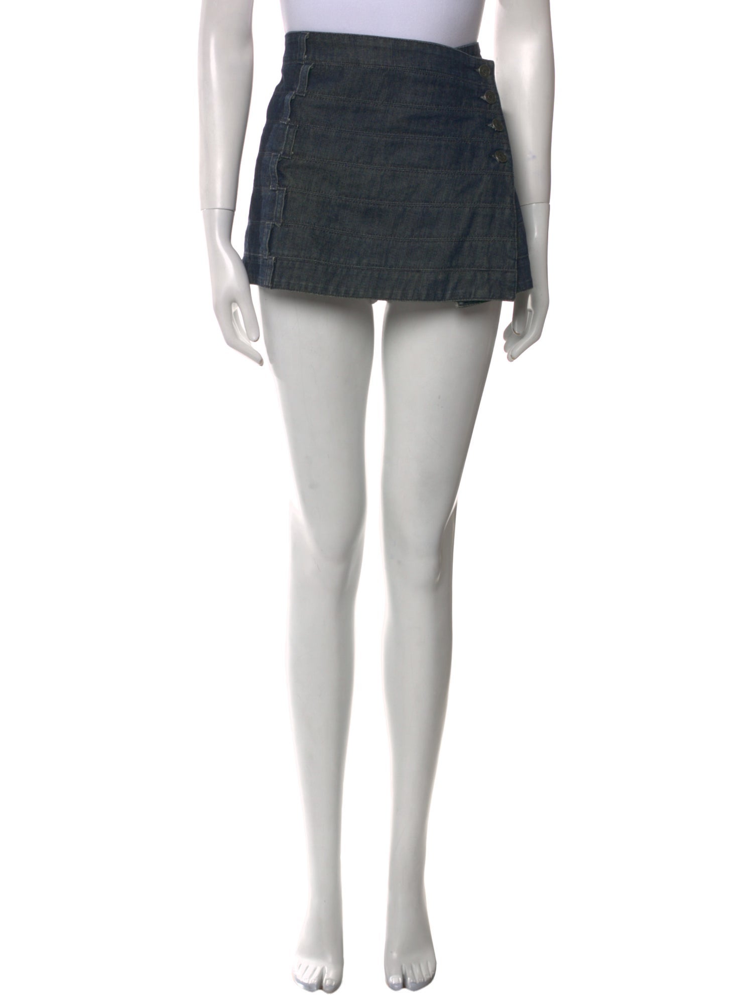 Burberry London Raw-Edge Trim Mini Skirt