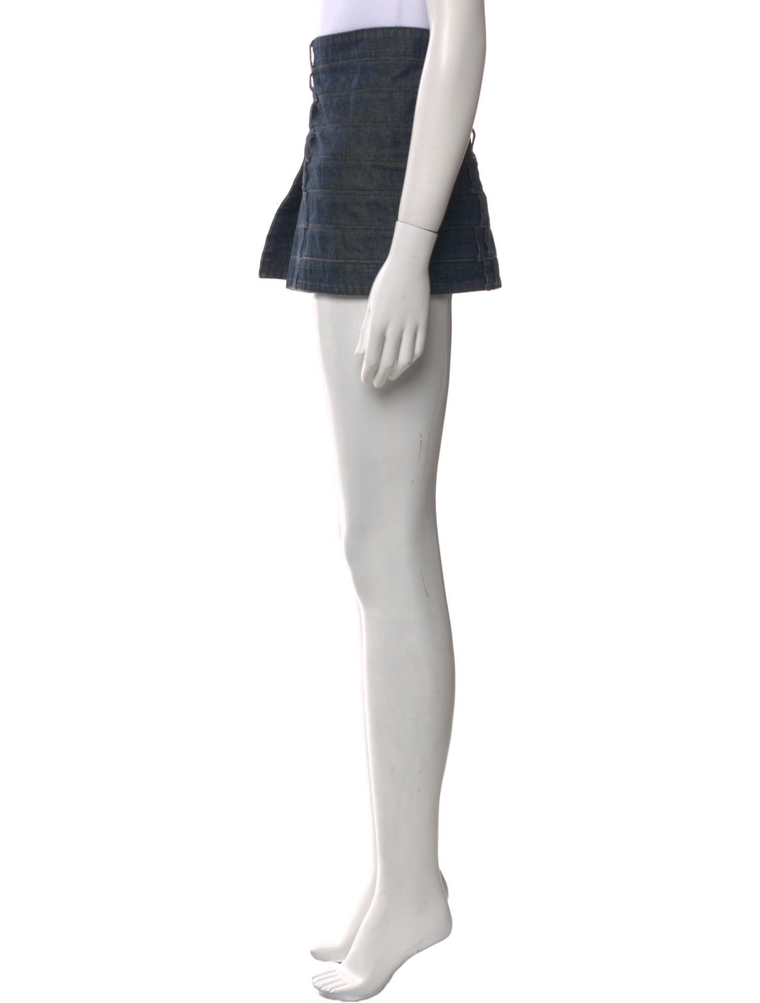 Burberry London Raw-Edge Trim Mini Skirt