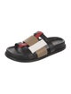 Burberry London Leather Colorblock Pattern Slides