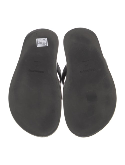 Burberry London Leather Colorblock Pattern Slides