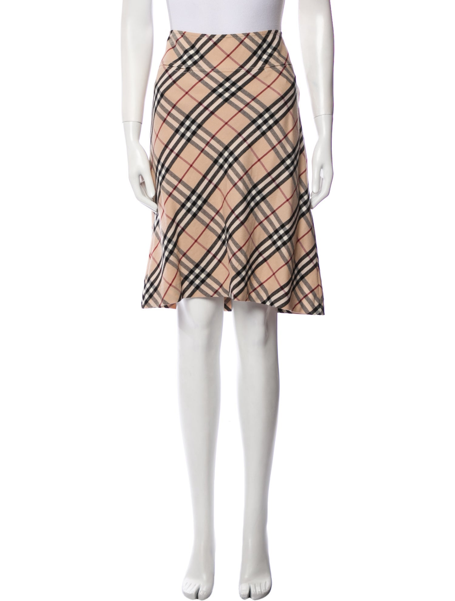 Burberry London Wool Knee-Length Skirt