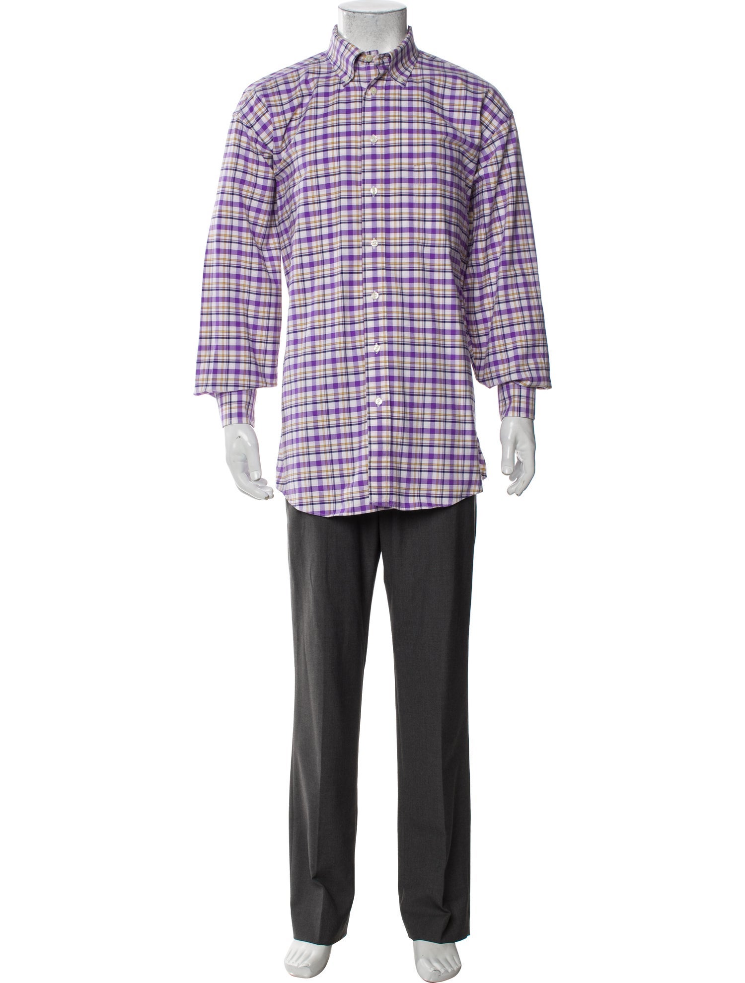 Burberry London House Check Pattern Long Sleeve Shirt