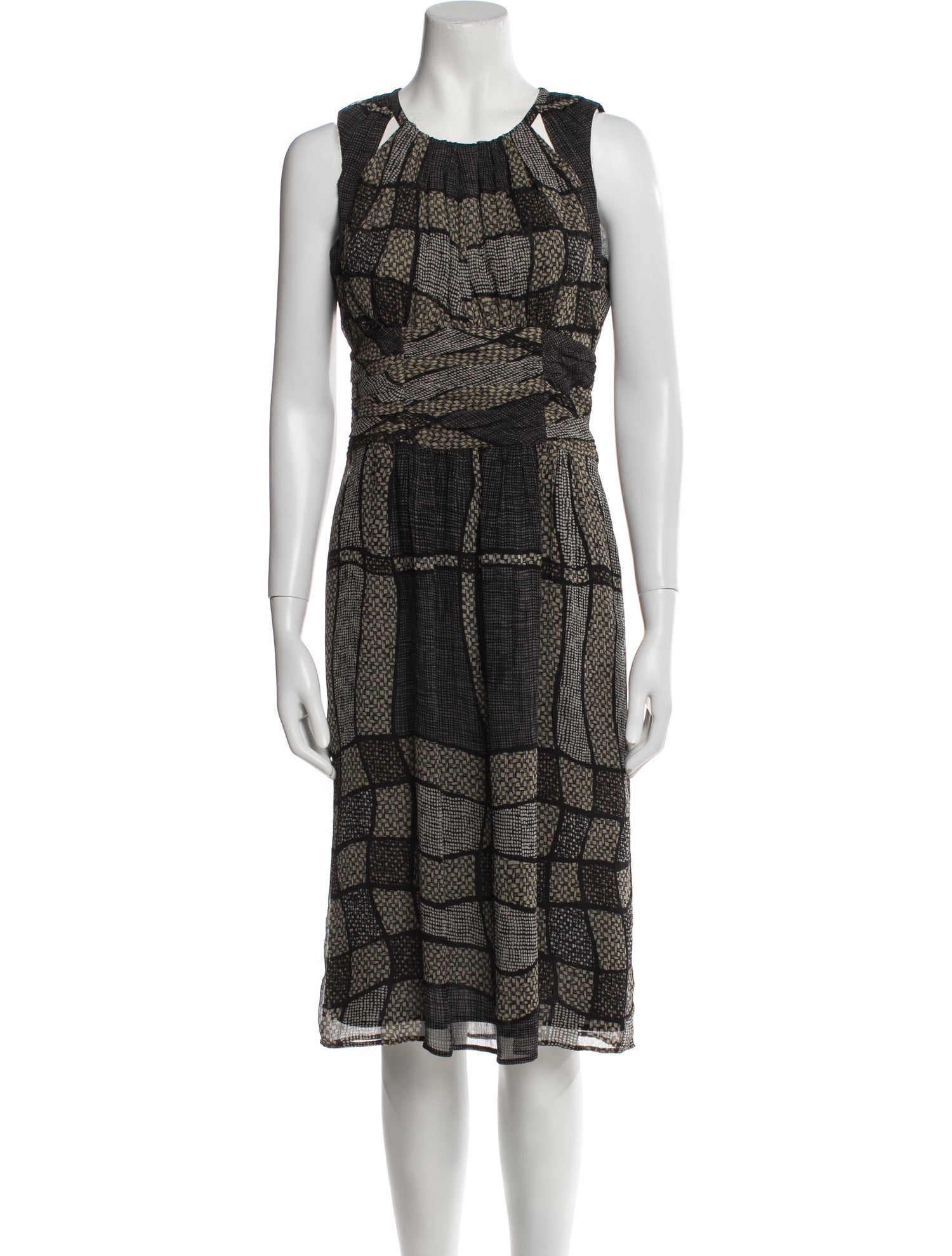 Burberry London Silk Midi Length Dress
