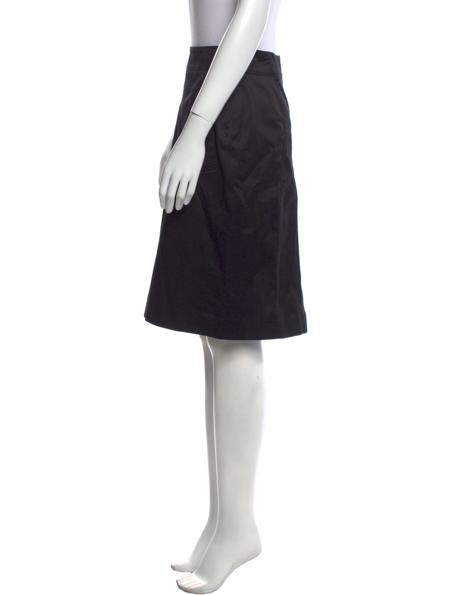 Burberry London Raw-Edge Trim Knee-Length Skirt