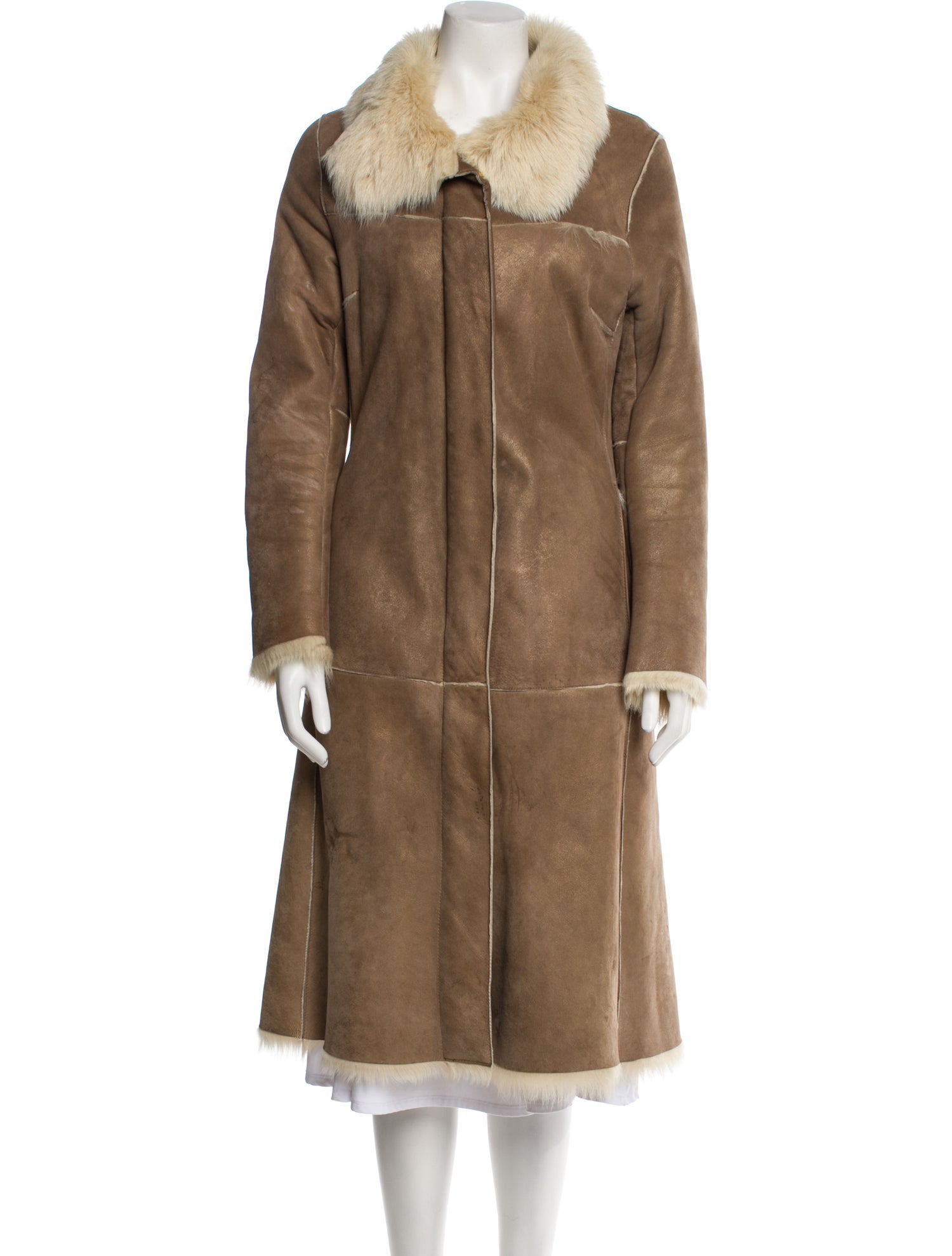 Burberry London Shearling Faux Fur Coat