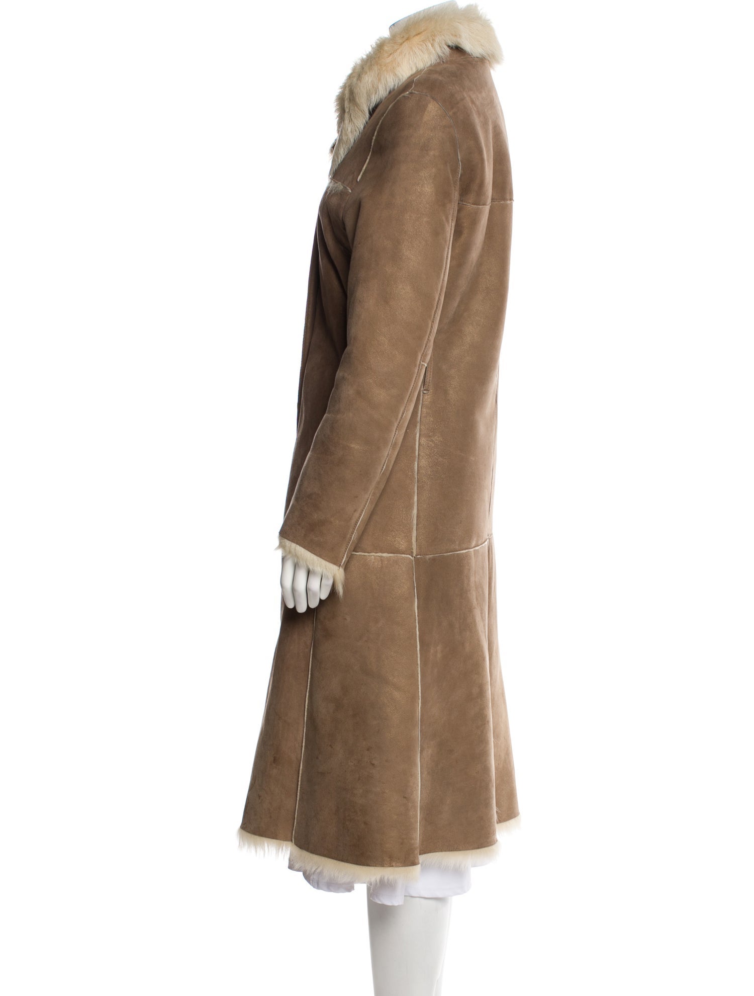 Burberry London Shearling Faux Fur Coat