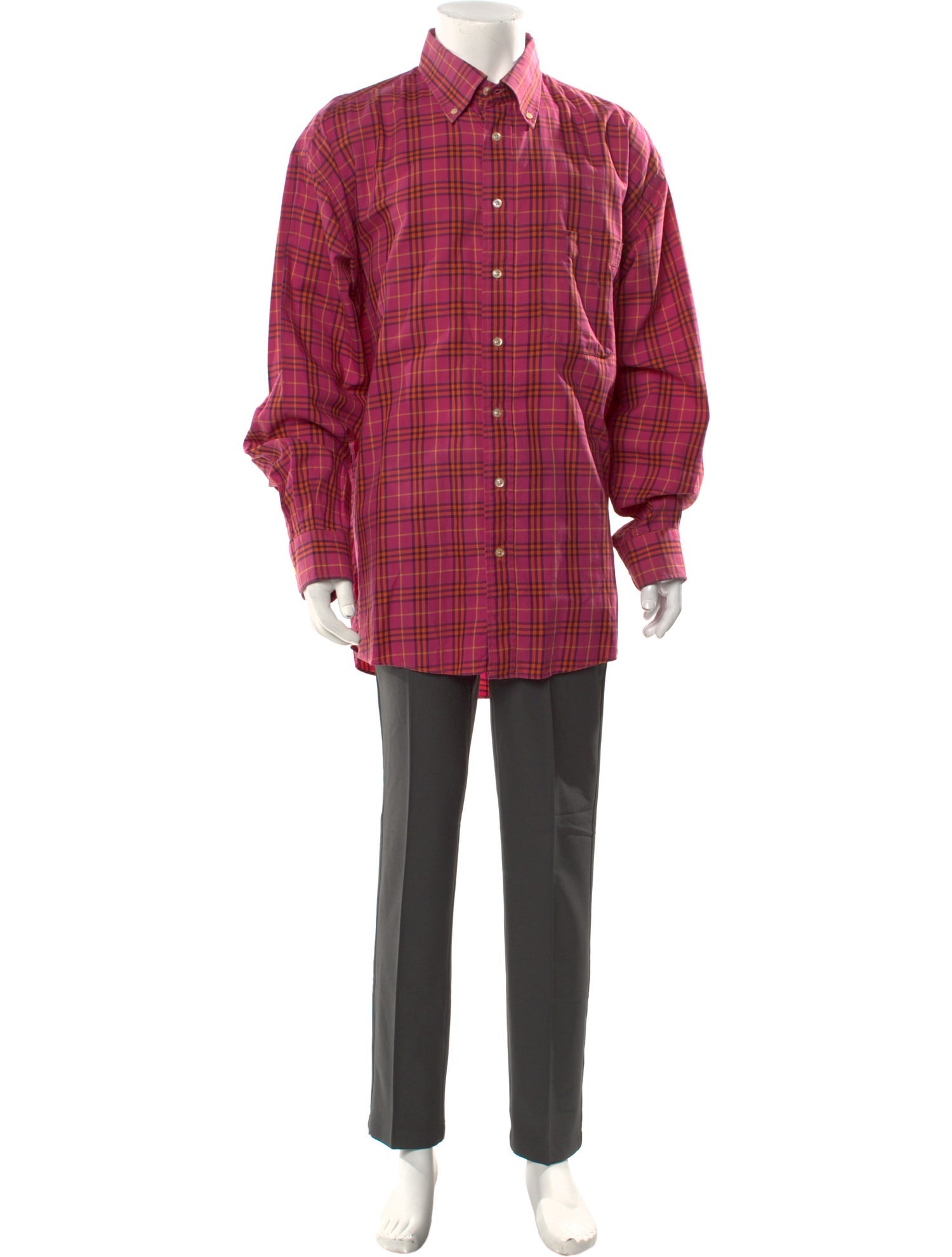 Burberry London Nova Check Pattern Long Sleeve Shirt