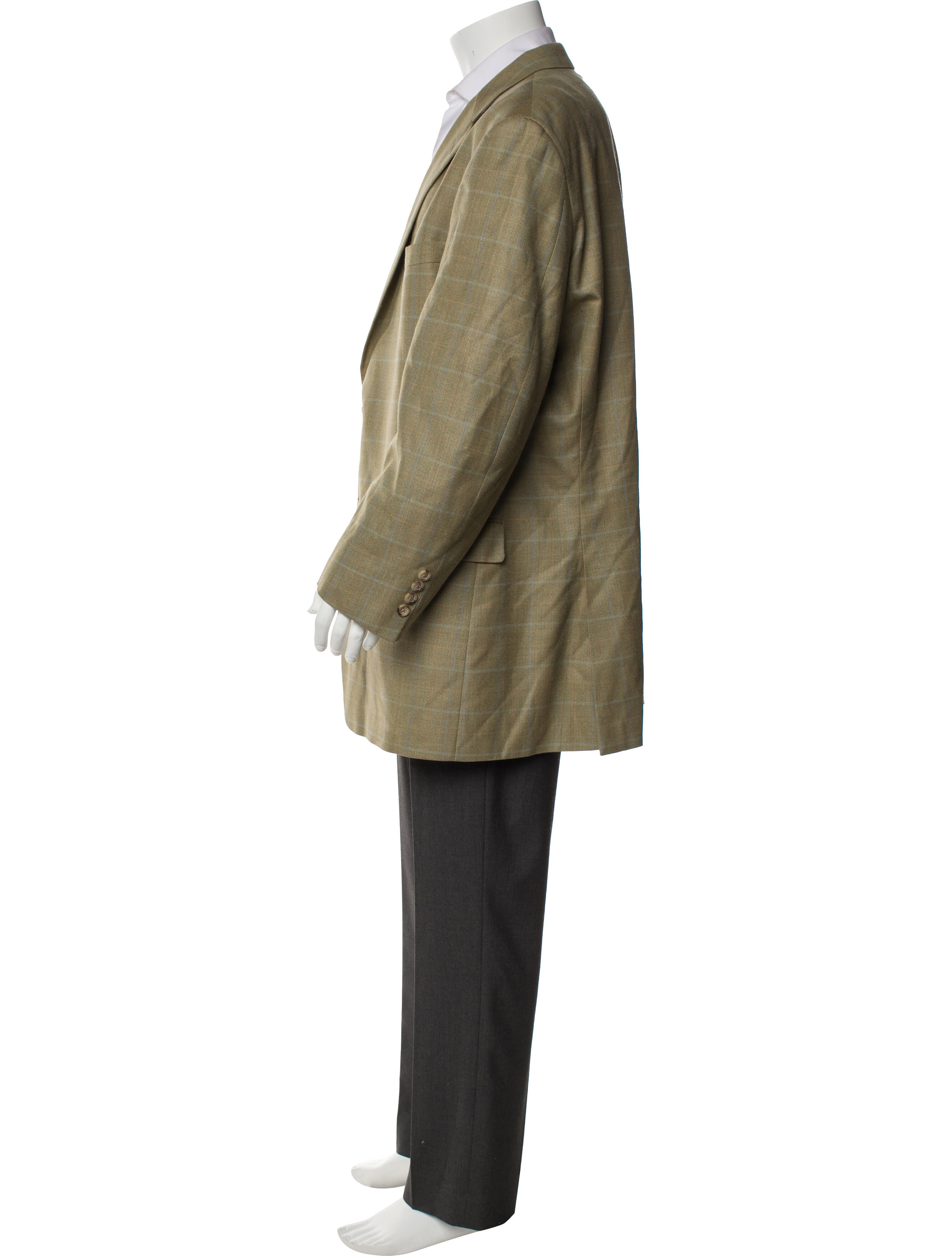 Burberry London Silk Plaid Print Blazer