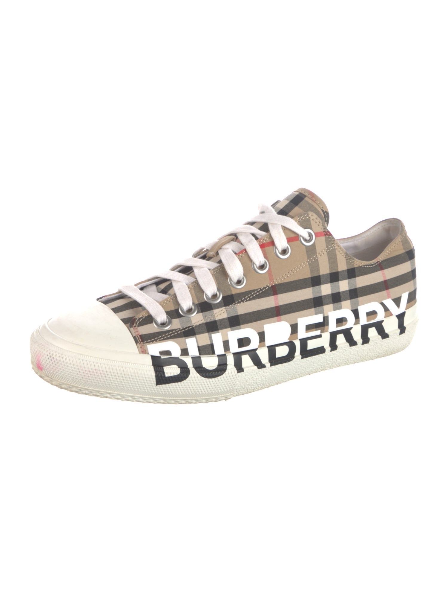 Burberry House Check Pattern Canvas Sneakers