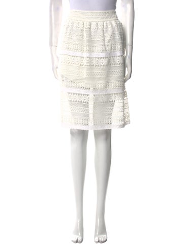 Burberry London Skirts Lace Pattern Knee-Length Skirt US 8 | M