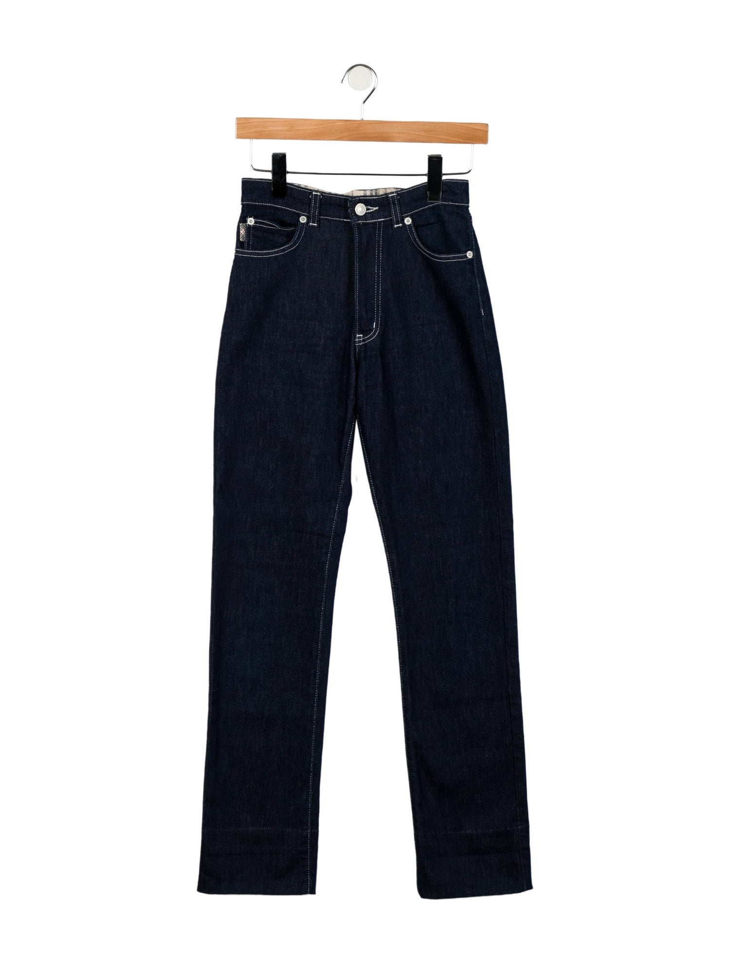 Burberry London Mid-Rise Straight Leg Jeans