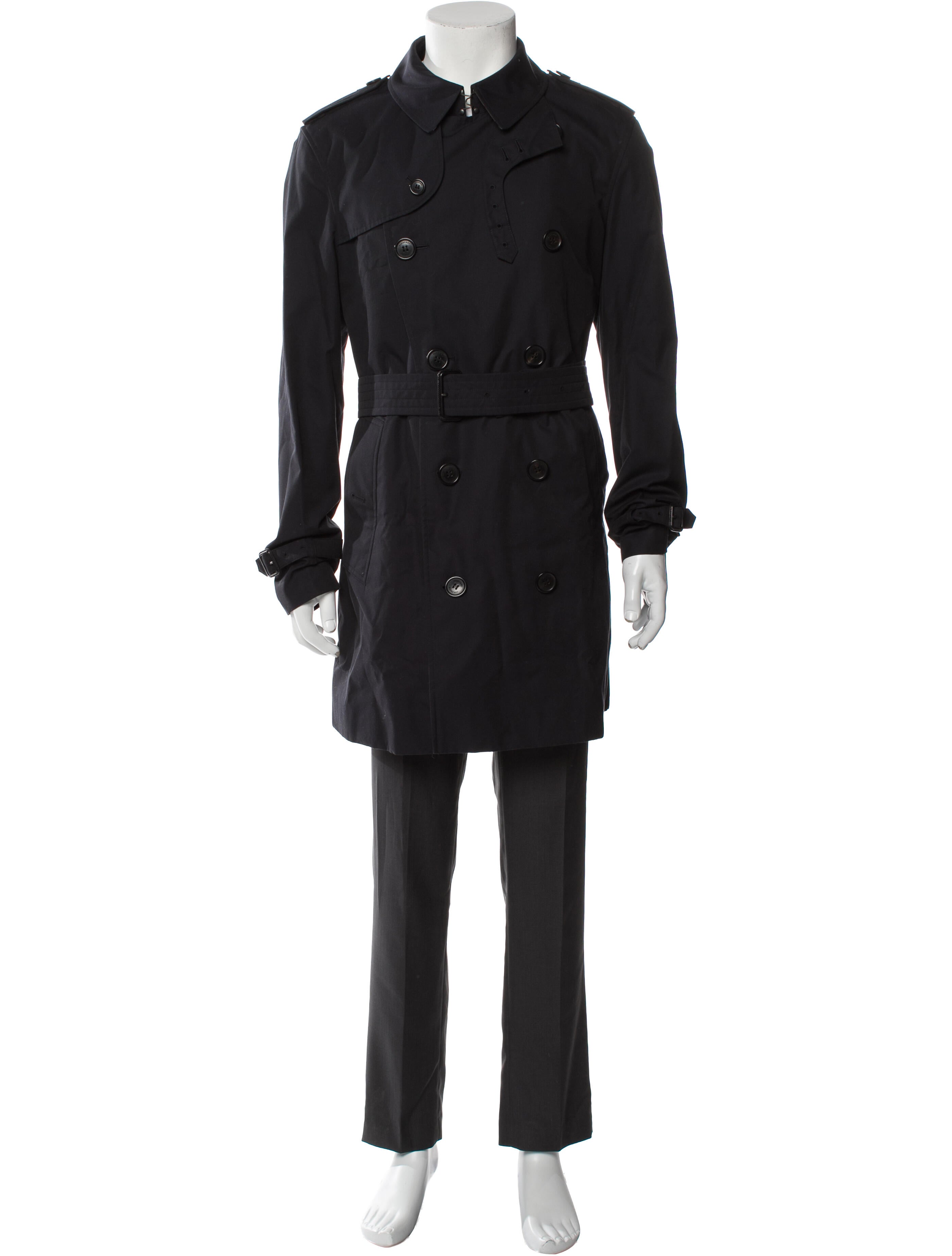 Burberry London Nova Check Pattern Trench Coat