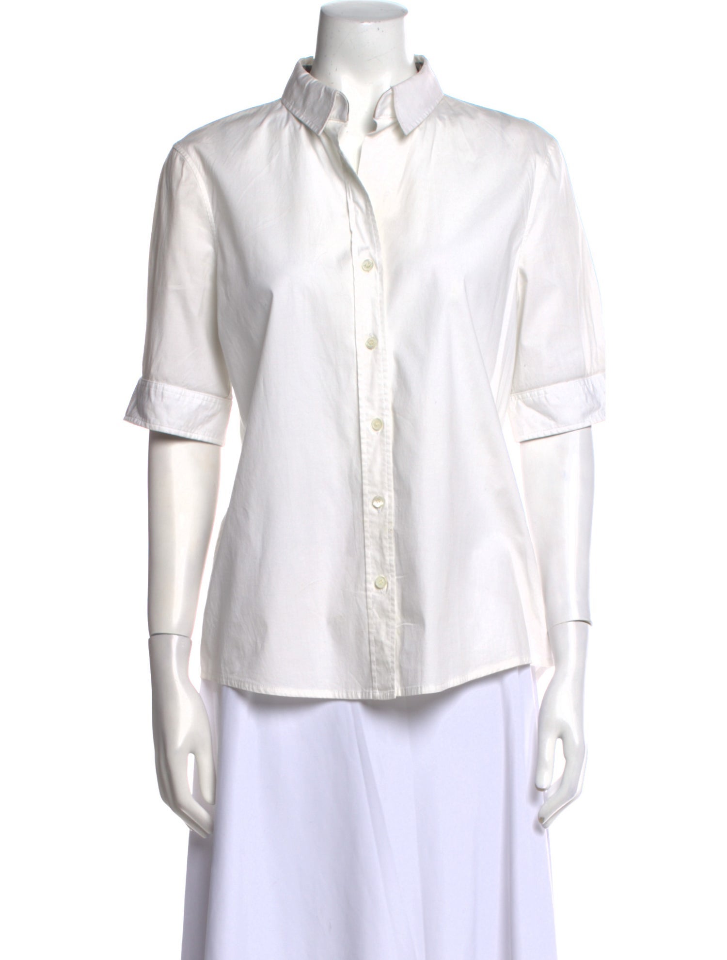 Burberry London Three-Quarter Sleeve Button-Up Top