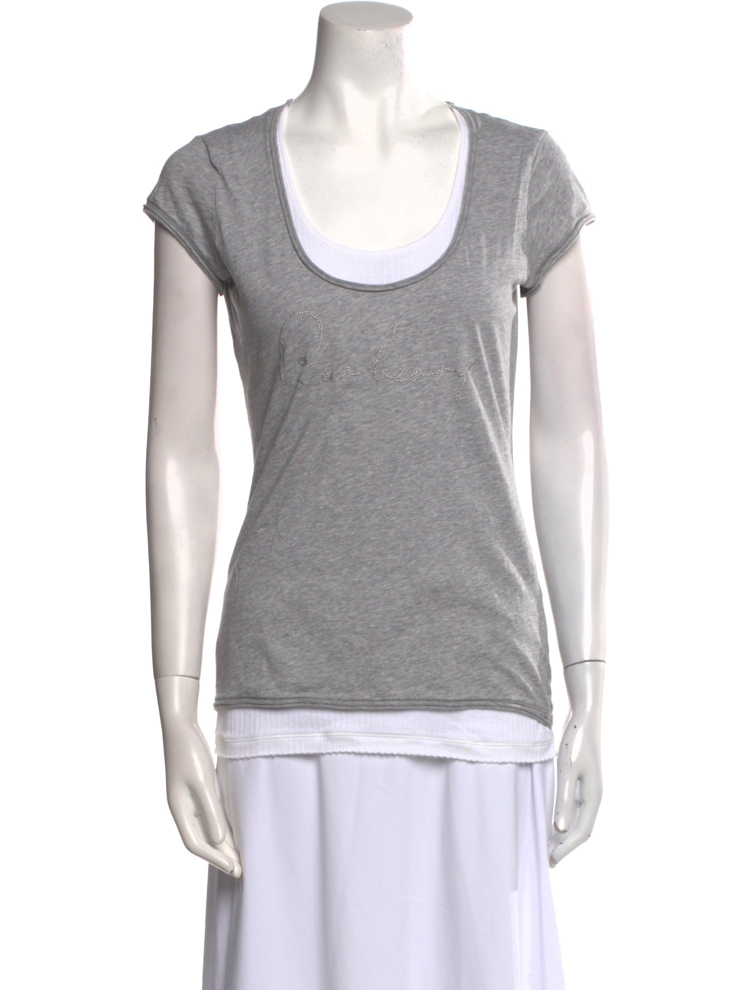 Burberry London Scoop Neck Short Sleeve T-Shirt