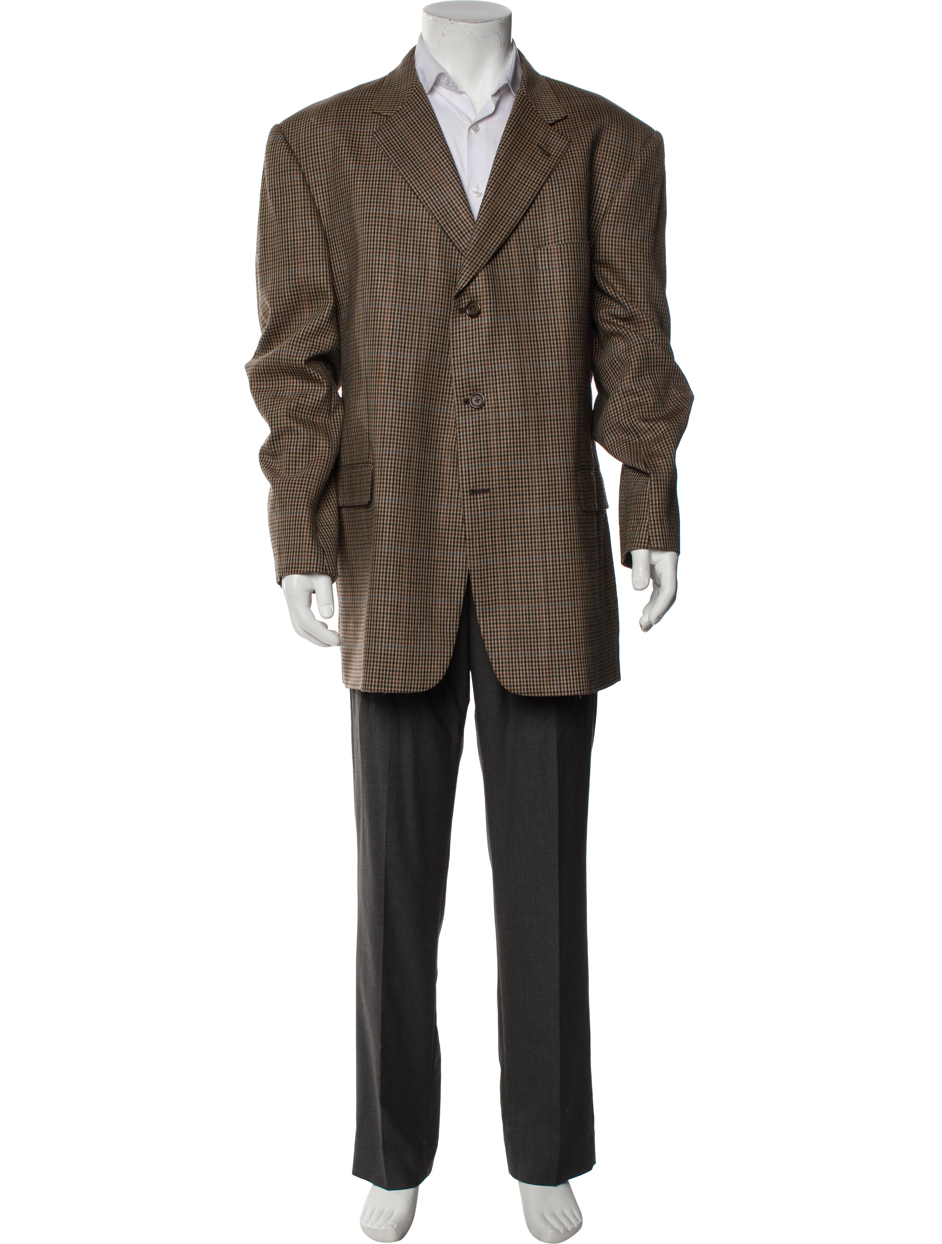 Burberry London Nova Check Pattern Wool Blazer