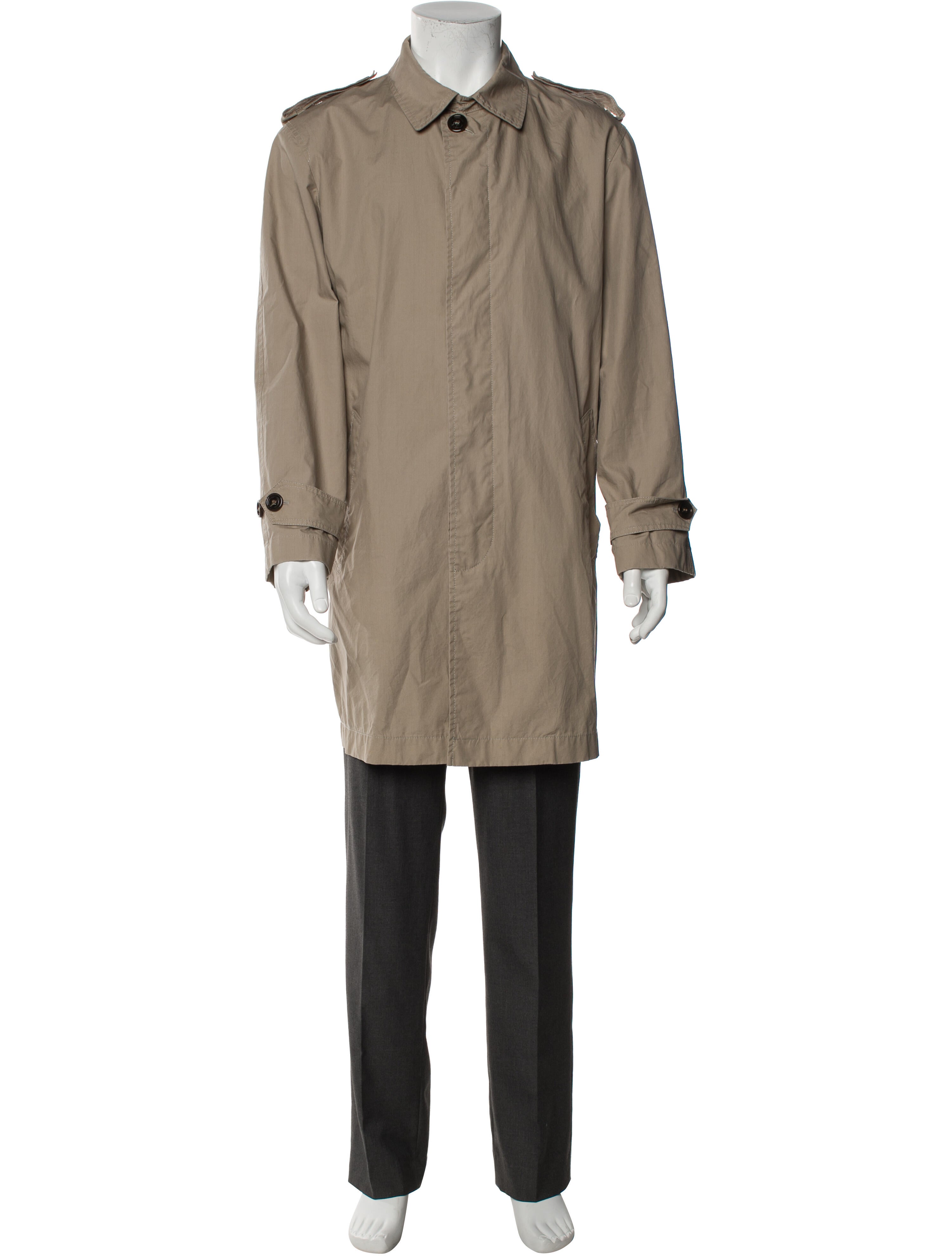 Burberry London Nova Check Pattern Trench Coat