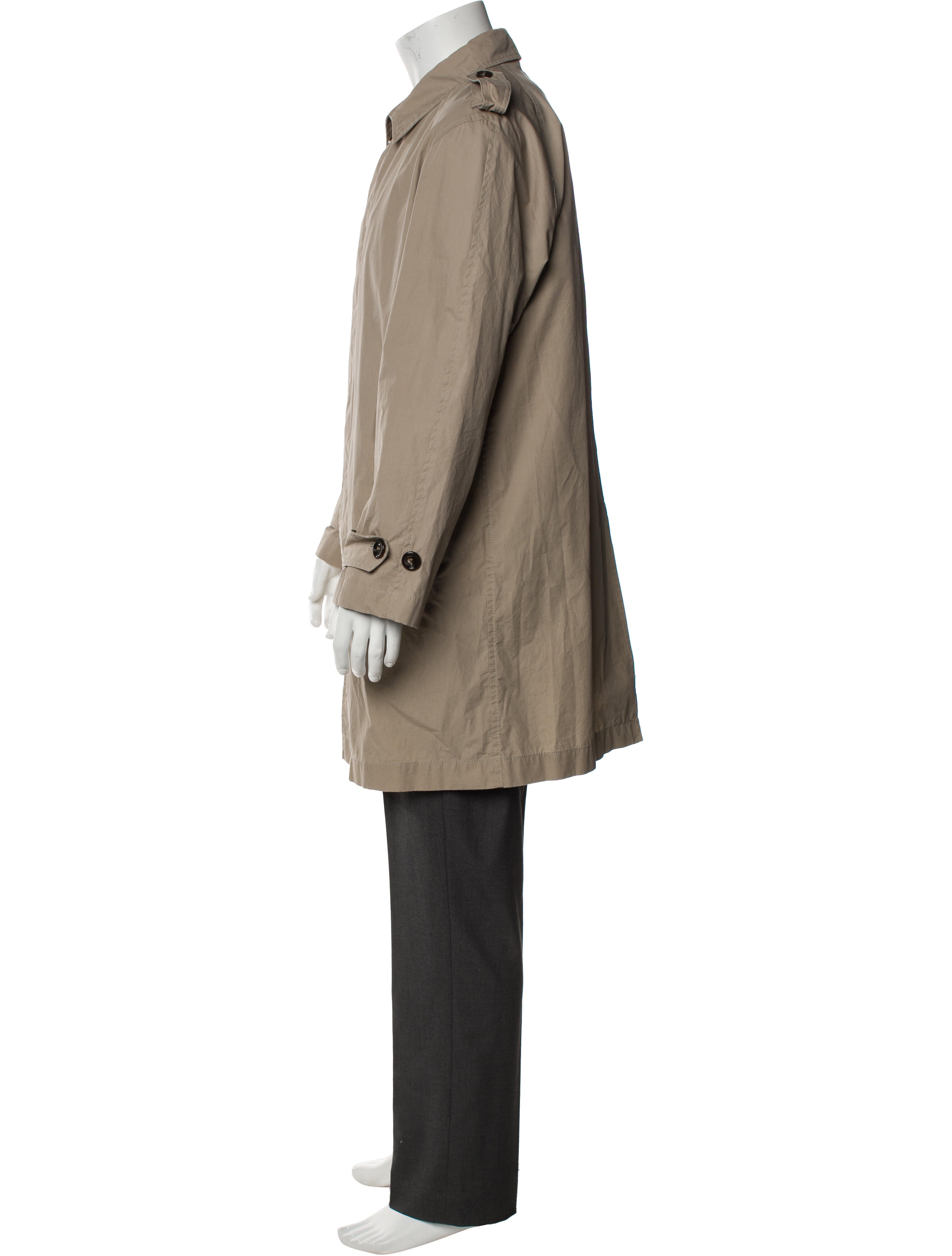 Burberry London Nova Check Pattern Trench Coat