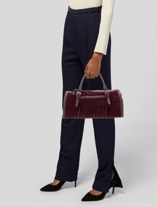 Burberry London Suede Top Handle Bag
